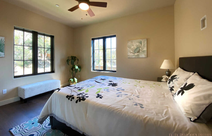 Traditional home staging design of guest bedroom in Ventura 4 bed, 3 bath family home