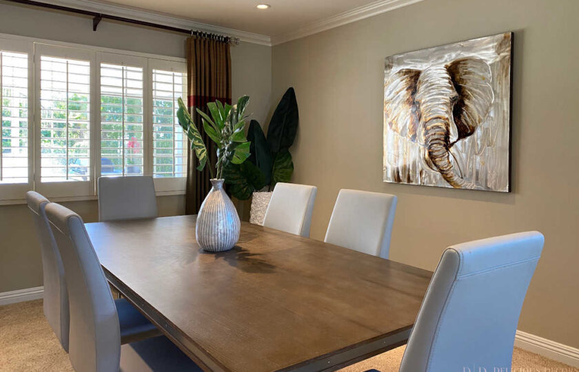 Transitional dining room in Thousand Oaks at a 4 bedroom, 3 bathroom property