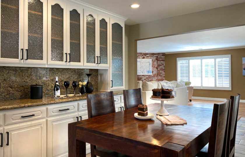 Transitional dining in Thousand Oaks at 4 bedroom, 3 bathroom property