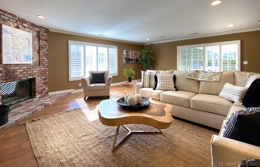 Transitional family room in Thousand Oaks at 4 bedroom, 3 bathroom property