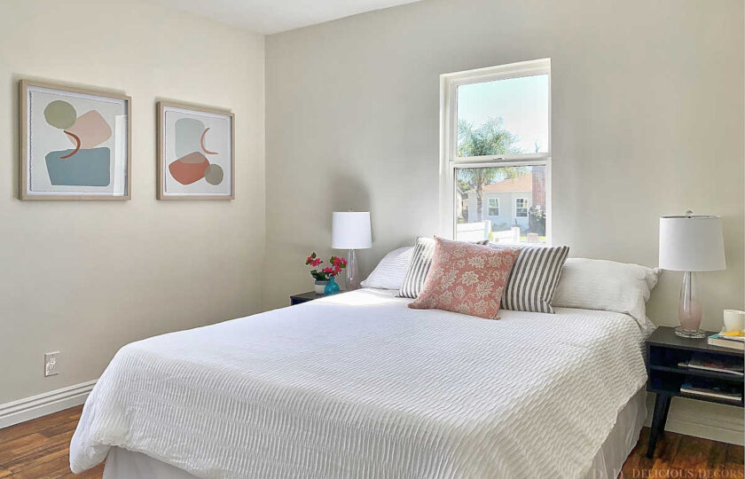Guest bedroom home staging in North Hollywood