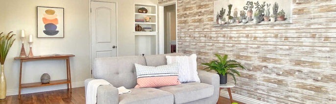 Boho chic home staging desigin North Hollywood home