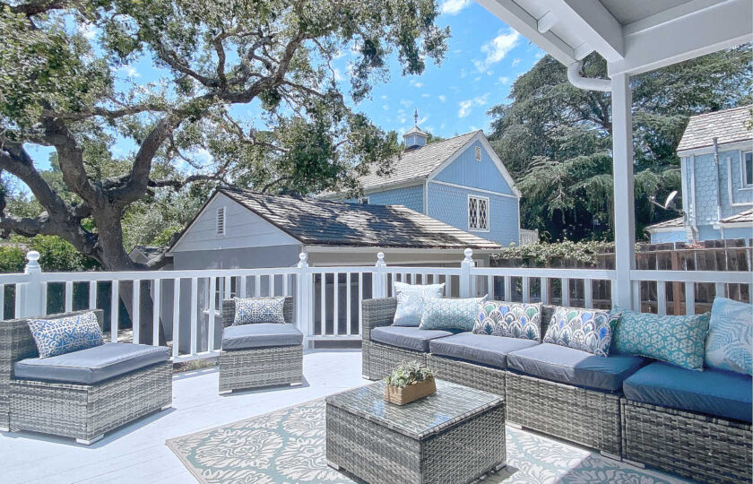 Outdoor sectional on porch