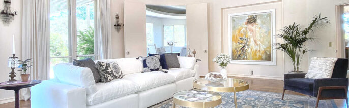 Modern Traditional home staging design in Montecito, CA home