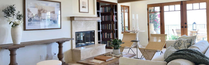 Mediterranean Revival home staging project in Santa Barbara.